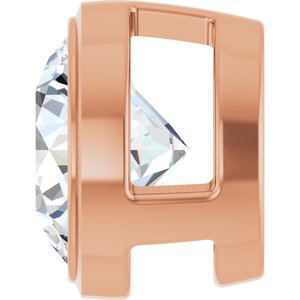 14K Rose 3/4 CT Lab-Grown Diamond Slide Pendant
