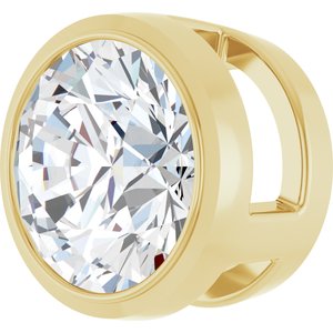 14K Yellow 3/4 CT Natural Diamond Slide Pendant