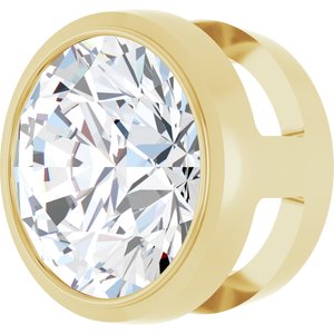 14K Yellow 1 CT Lab-Grown Diamond Slide Pendant