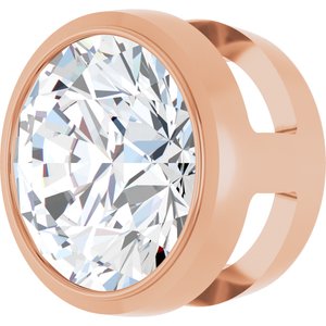 14K Rose 1 CT Natural Diamond Slide Pendant
