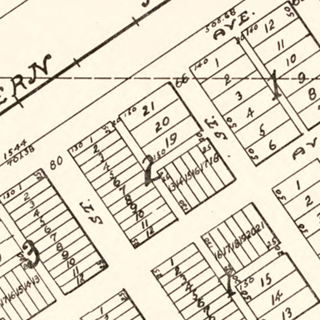 Vintage Map of Alamo, North Dakota 1937