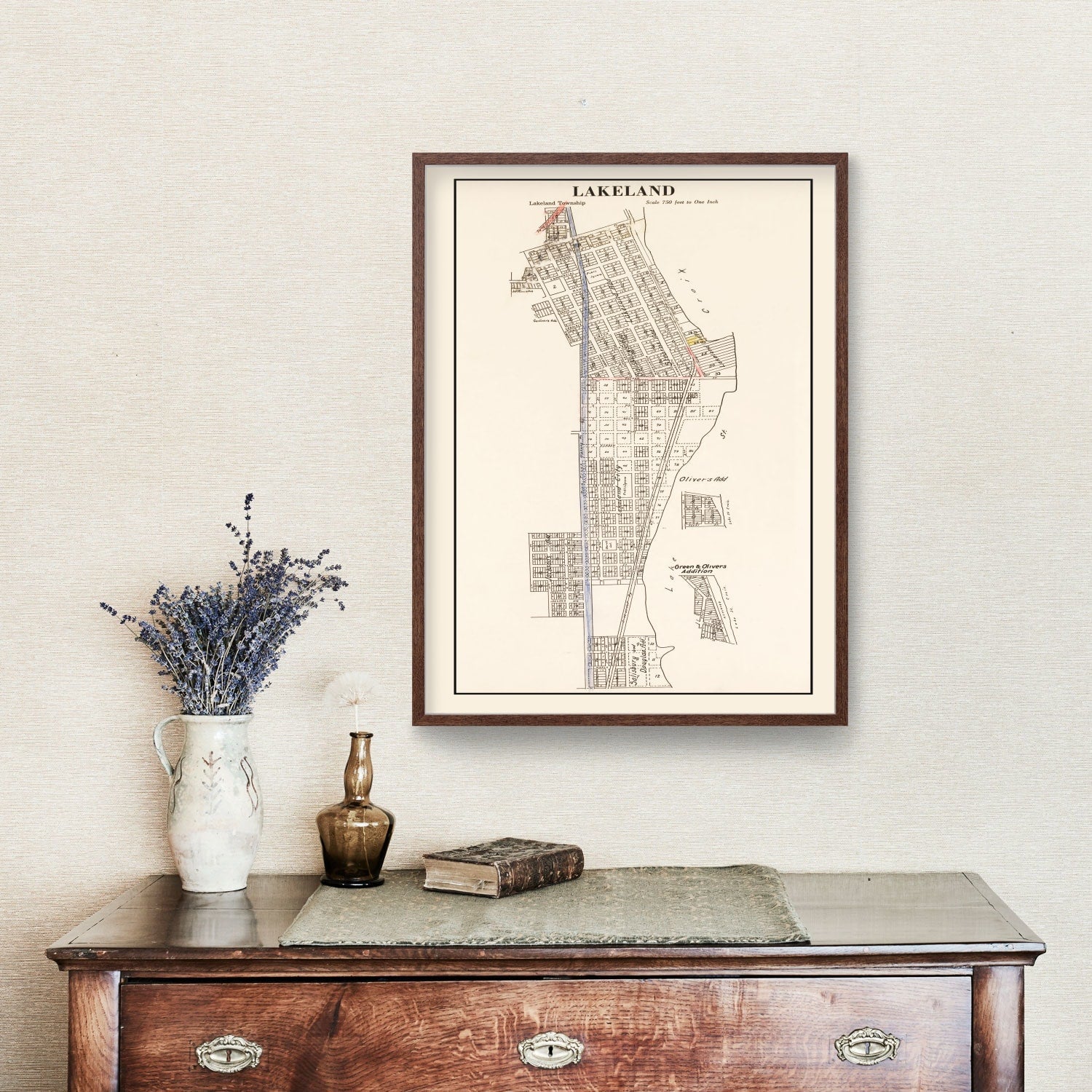 Vintage Map of Lakeland, Minnesota 1938
