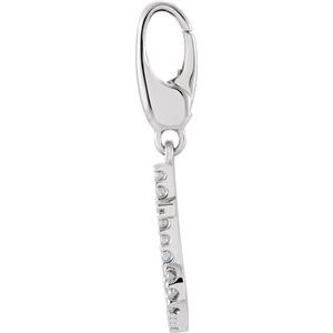 14K White Gold 1/8 CTW Natural Diamond Anchor Charm/Pendant – image 2