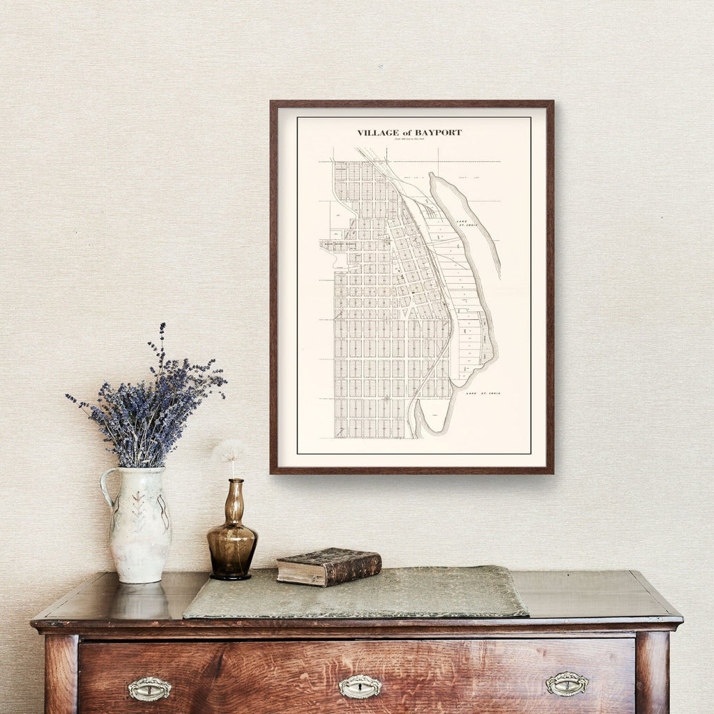 Vintage Map of Bayport, Minnesota 1938