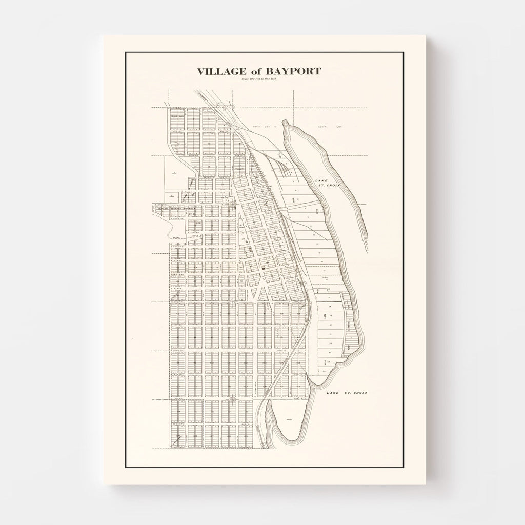 Vintage Map of Bayport, Minnesota 1938