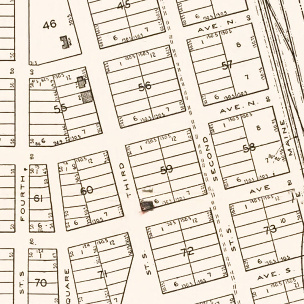 Vintage Map of Bayport, Minnesota 1938