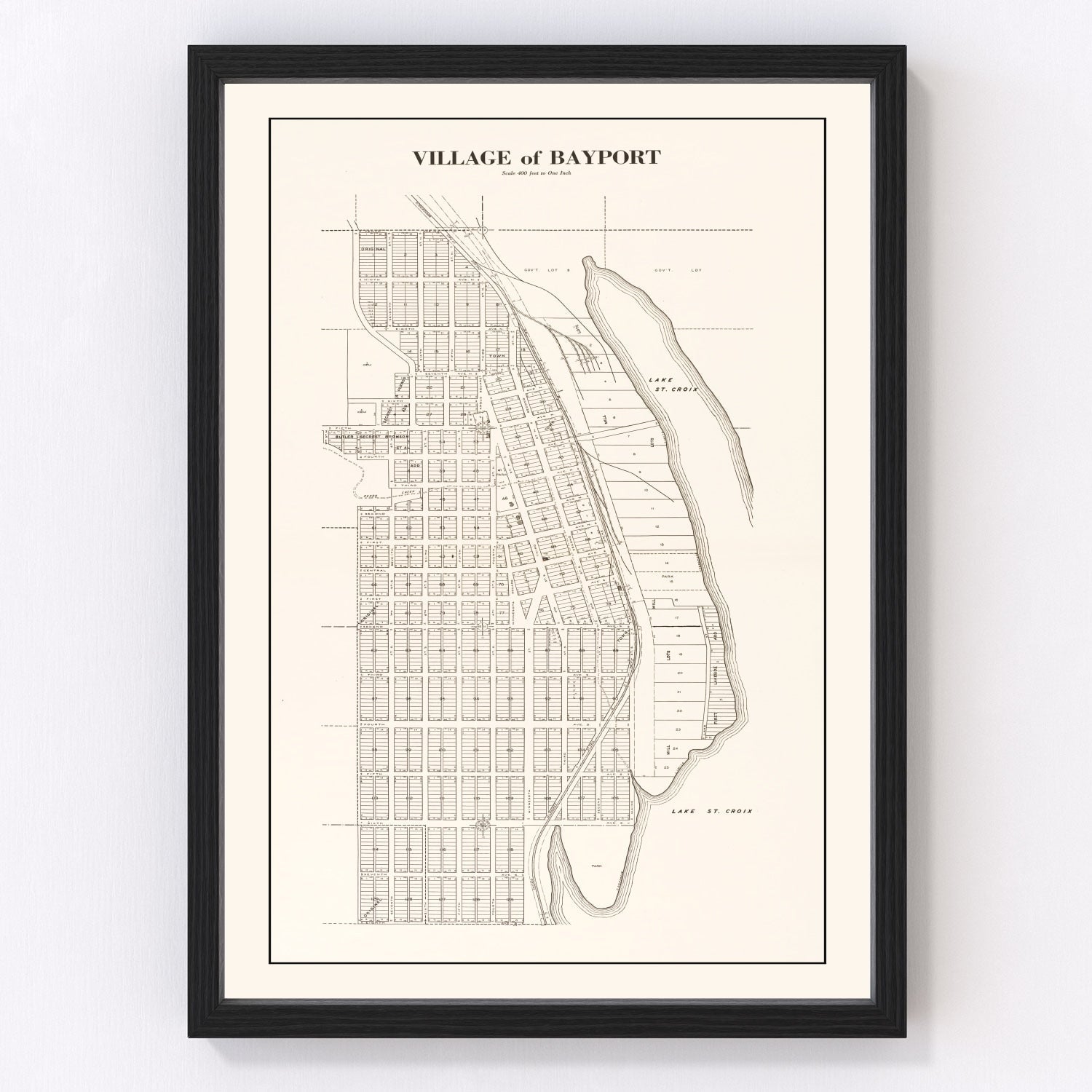 Vintage Map of Bayport, Minnesota 1938