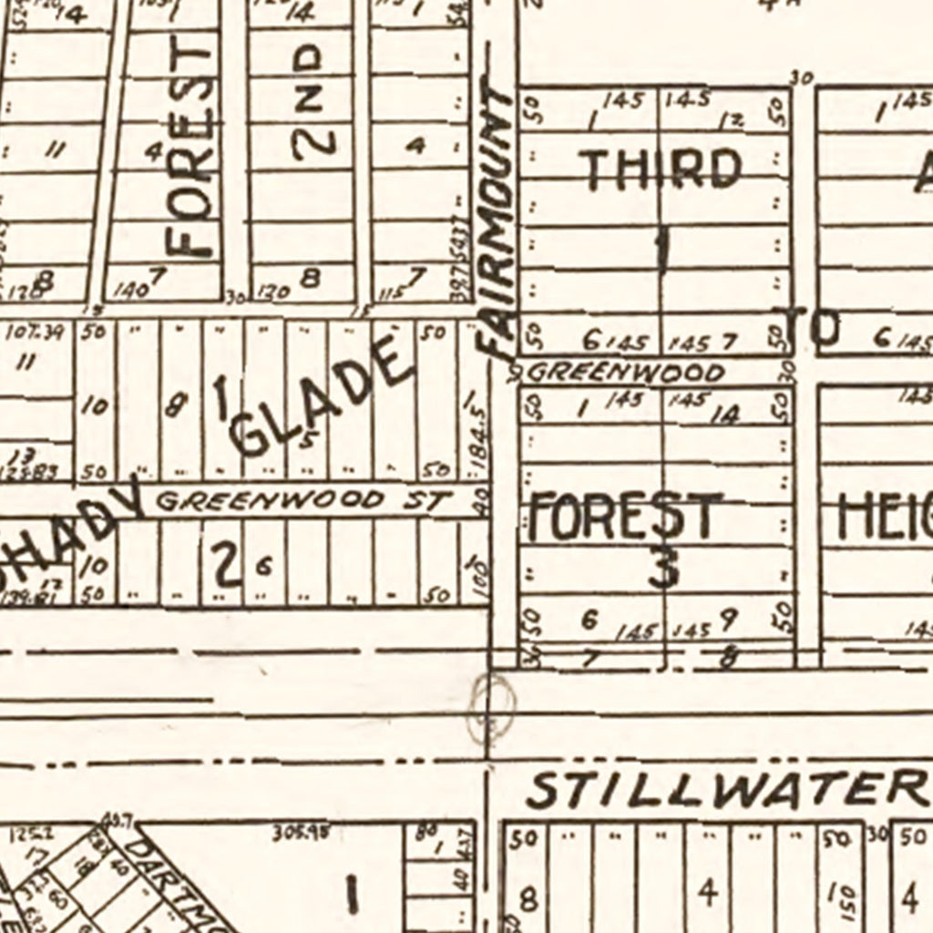Vintage Map of Mahtomedi, Minnesota 1938