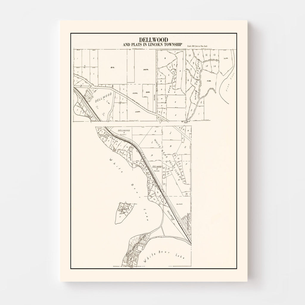 Vintage Map of Dellwood, Minnesota 1938