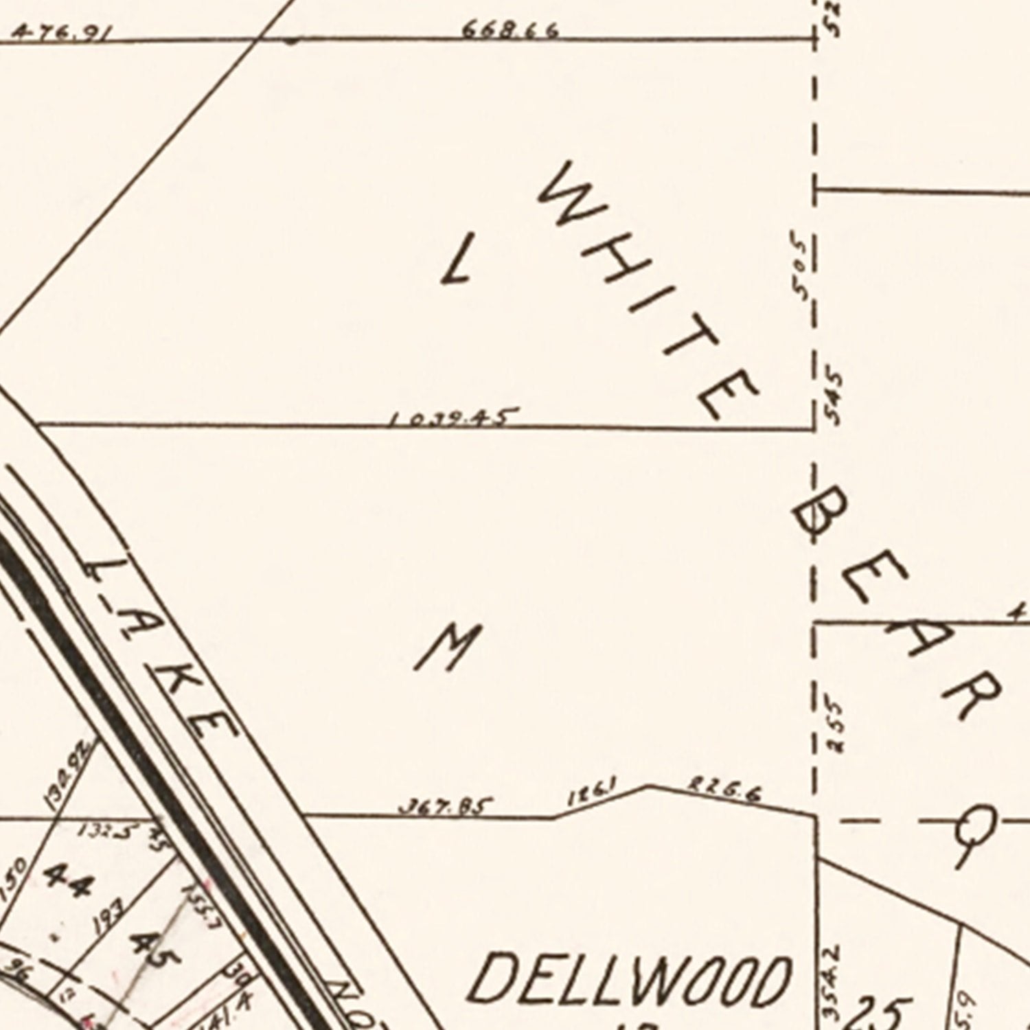 Vintage Map of Dellwood, Minnesota 1938