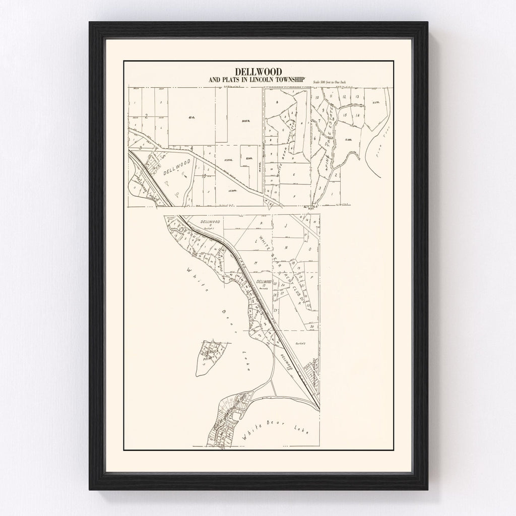 Vintage Map of Dellwood, Minnesota 1938
