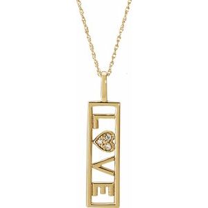Accented Love Necklace