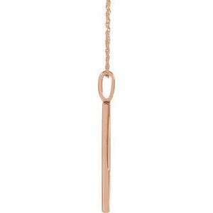 14K Rose Gold .02 CTW Natural Diamond Love 18" Necklace