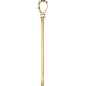 14K Yellow Gold .0075 CTW Natural Diamond Engravable Bar Charm/Pendant