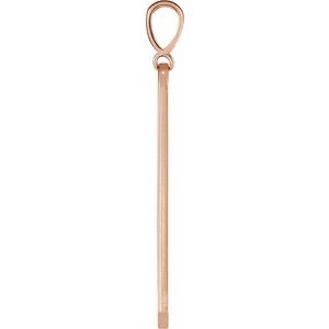 14K Rose Gold .0075 CTW Natural Diamond Engravable Bar Charm/Pendant