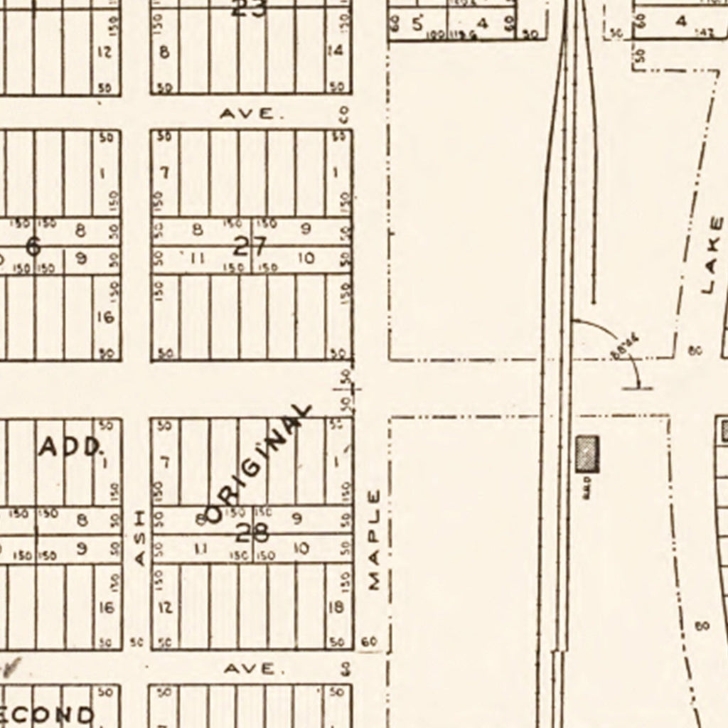 Vintage Map of Forest Lake, Minnesota 1938