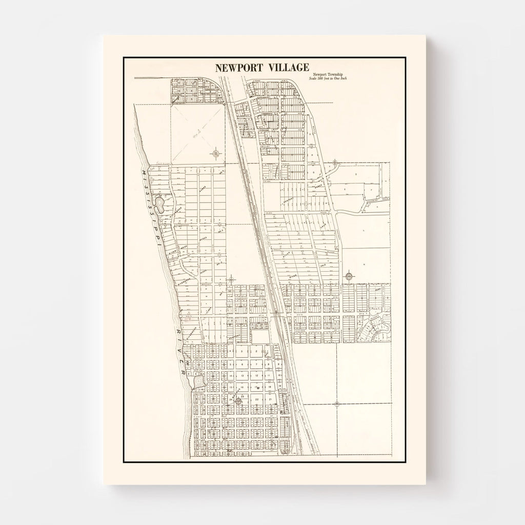 Vintage Map of Newport, Minnesota 1938