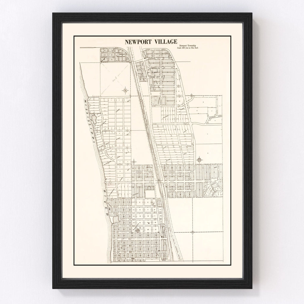 Vintage Map of Newport, Minnesota 1938