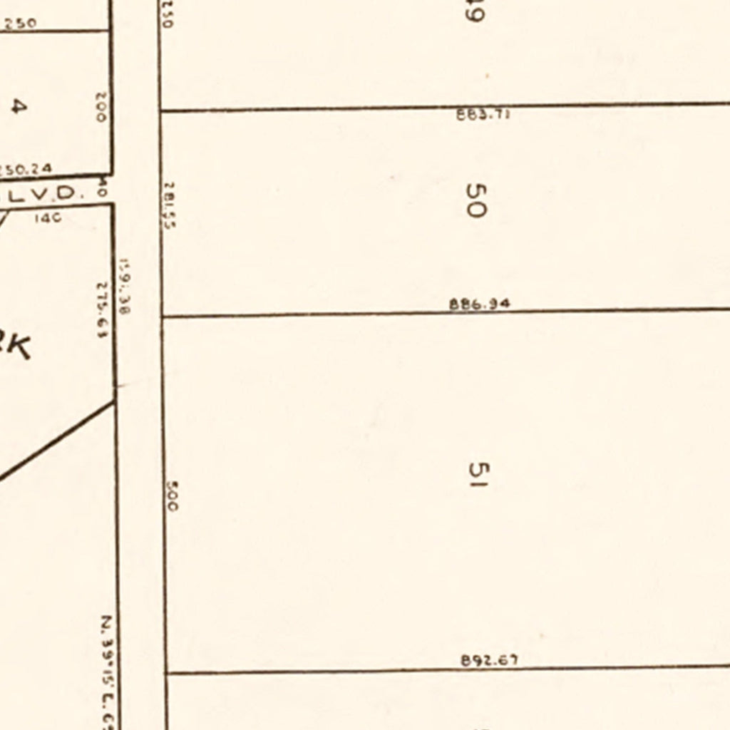Vintage Map of Lake Emlo, Minnesota 1938