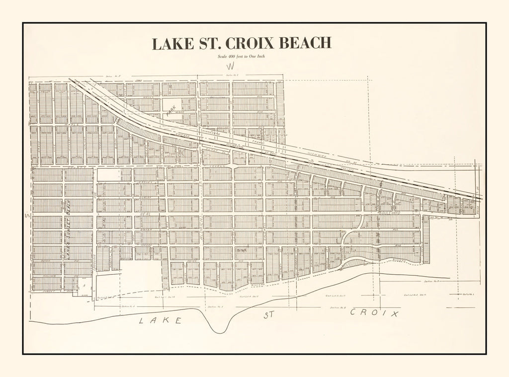 Vintage Map of Lake St Croix, Minnesota 1938
