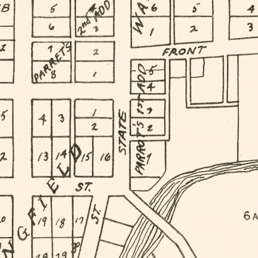 Vintage Map of South Whitley, Indiana 1939
