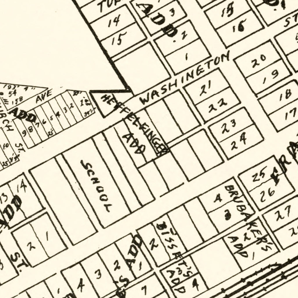 Vintage Map of Churubusco, Indiana 1939