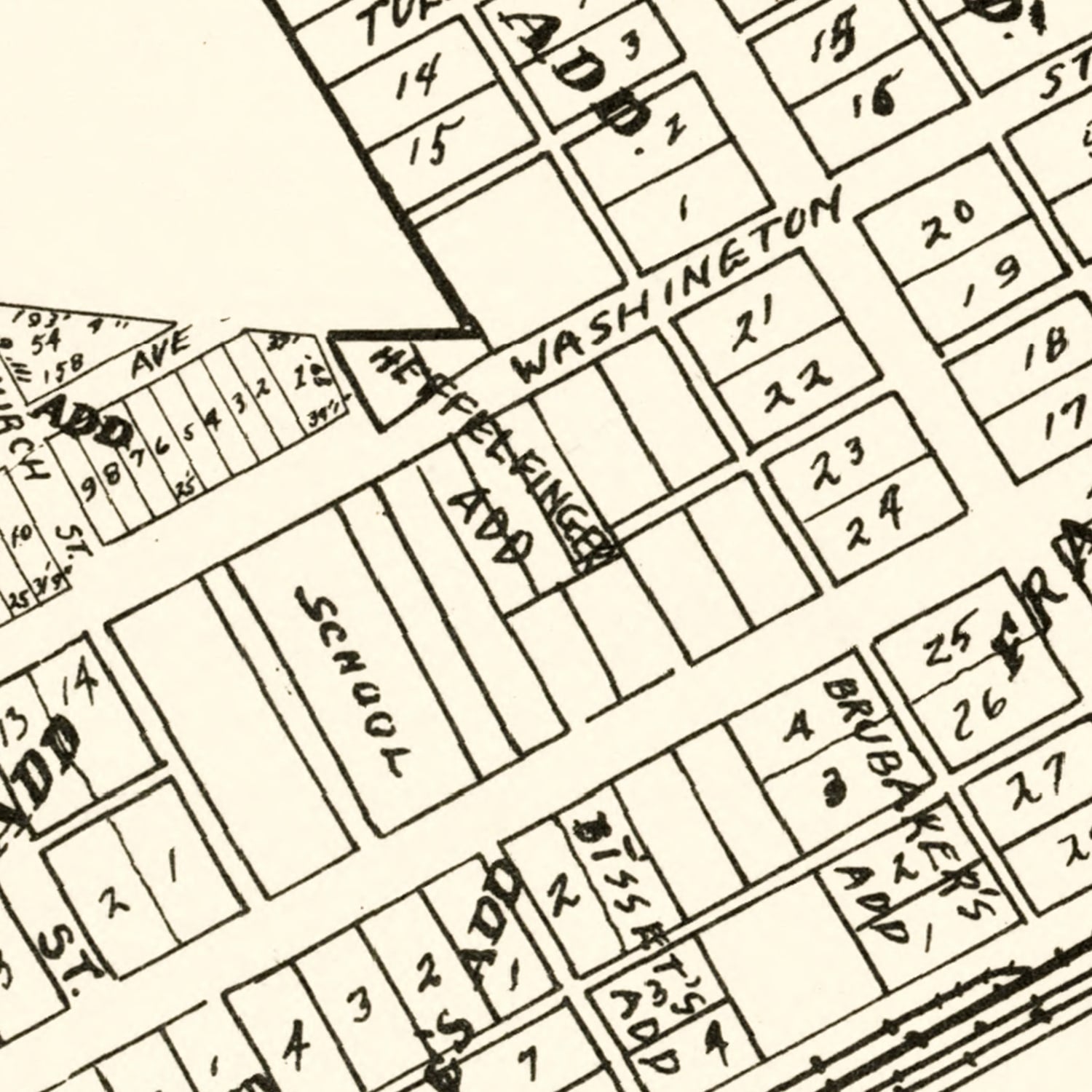 Vintage Map of Churubusco, Indiana 1939