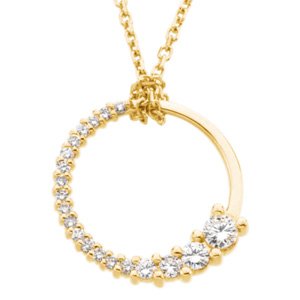 14K Yellow Gold 1/5 CTW Natural Diamond Journey 18" Necklace