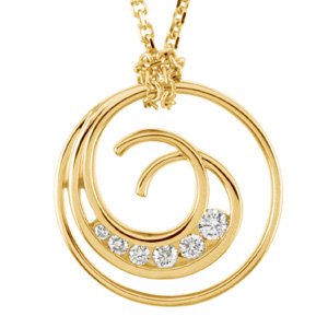 14K Yellow Gold 1/3 CTW Natural Diamond Journey 18" Necklace