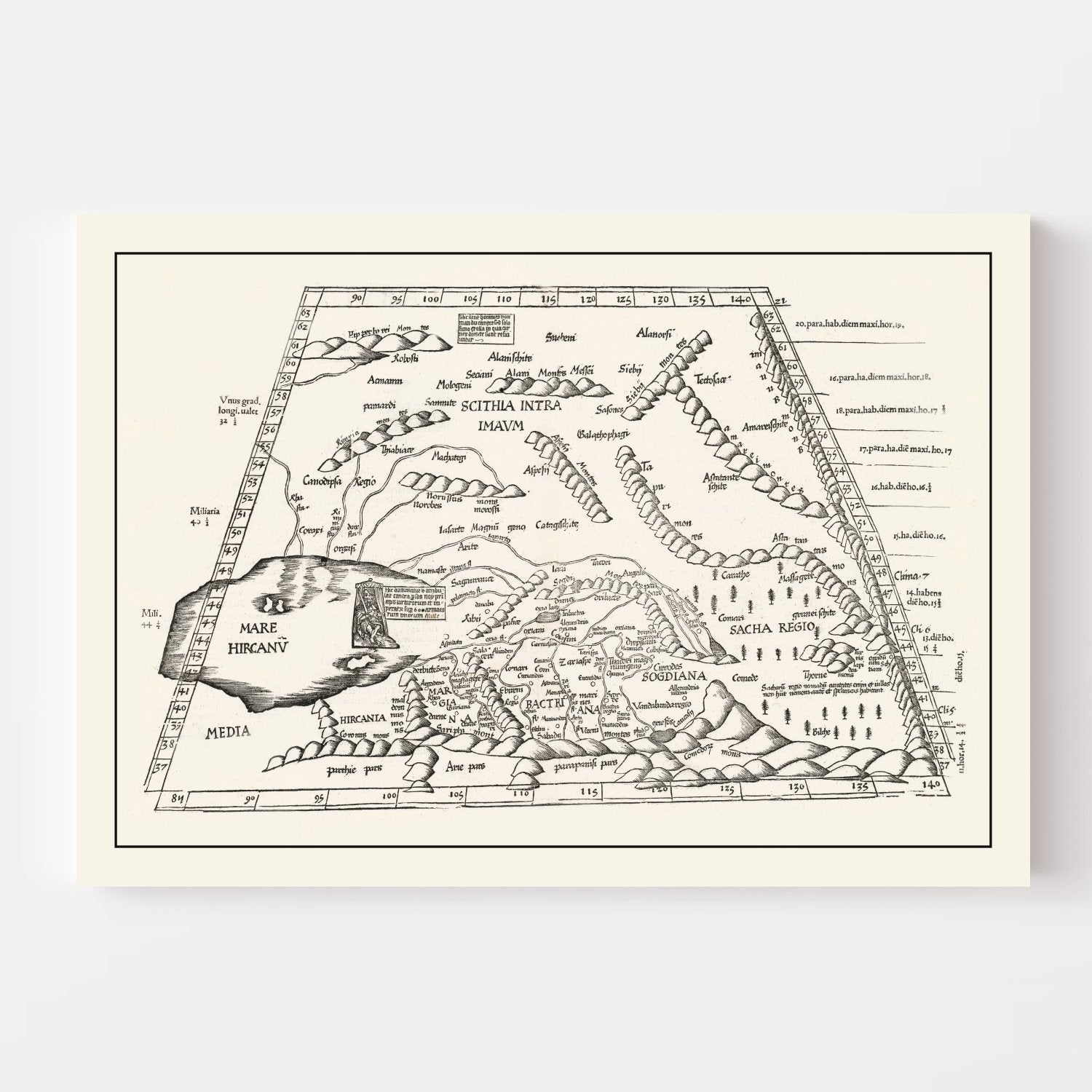 Vintage Silk Road Map 1522