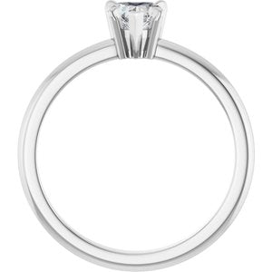 Sterling Silver Natural White Sapphire & .03 CT Natural Diamond Ring