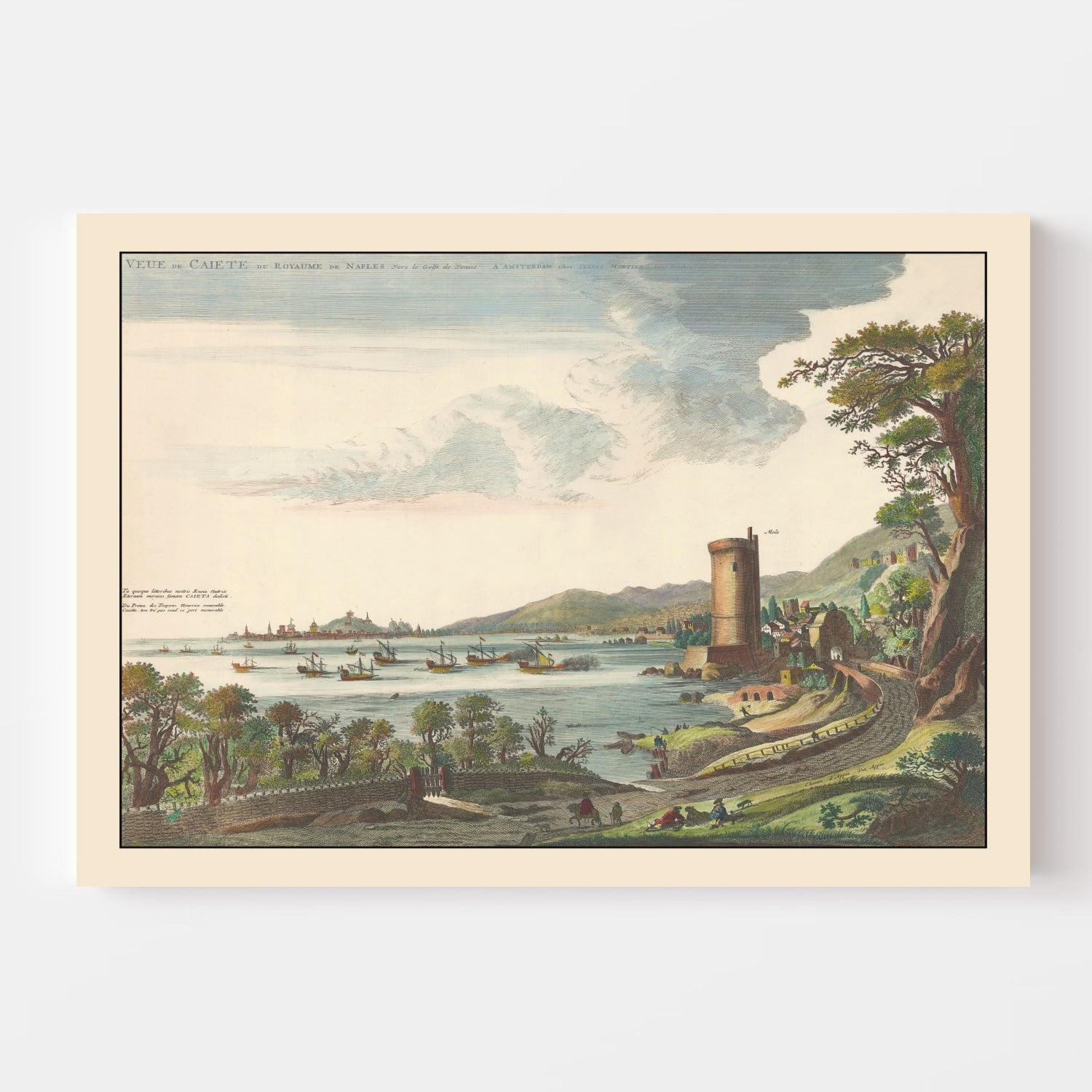 Vintage Map of Gaeta, Italy 1704