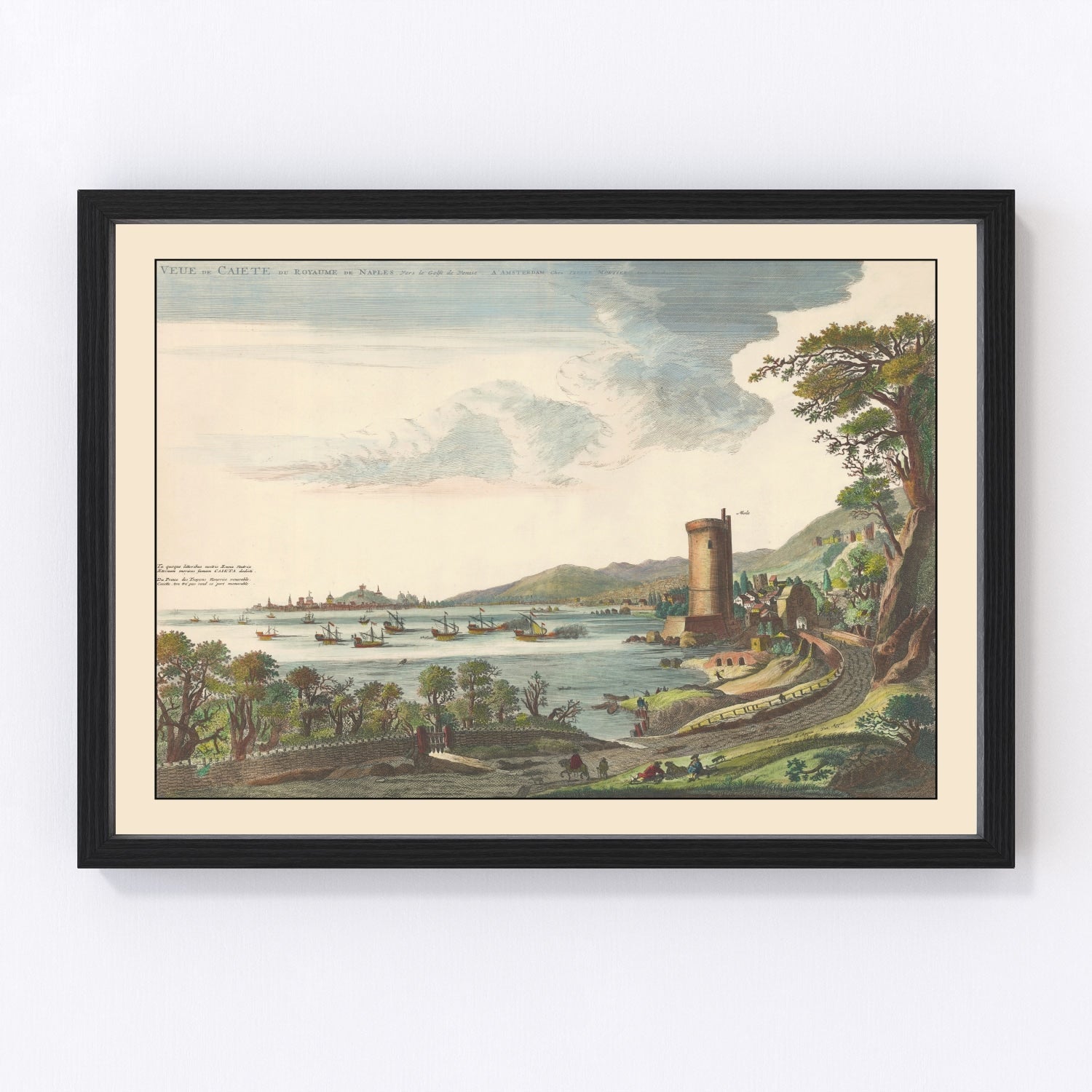 Vintage Map of Gaeta, Italy 1704