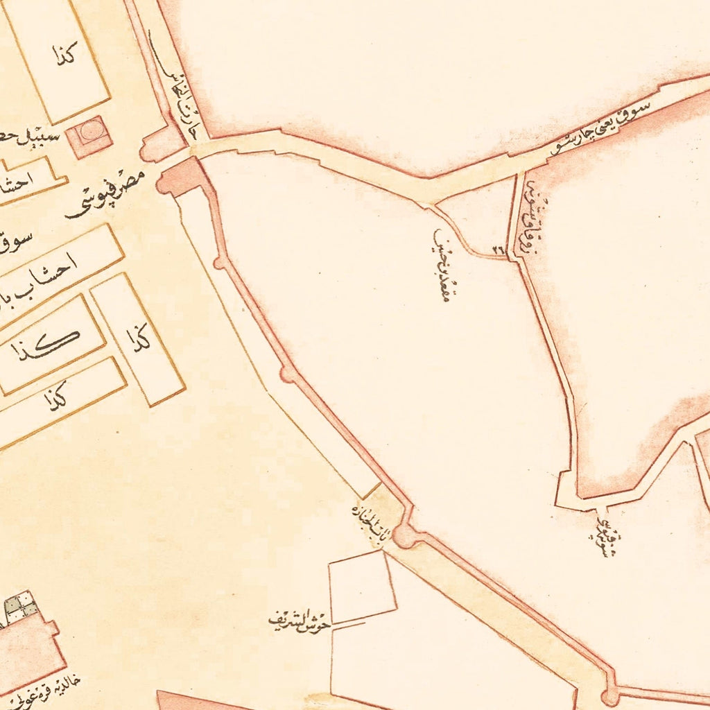 Vintage Map of Medina, Saudi Arabia 1880