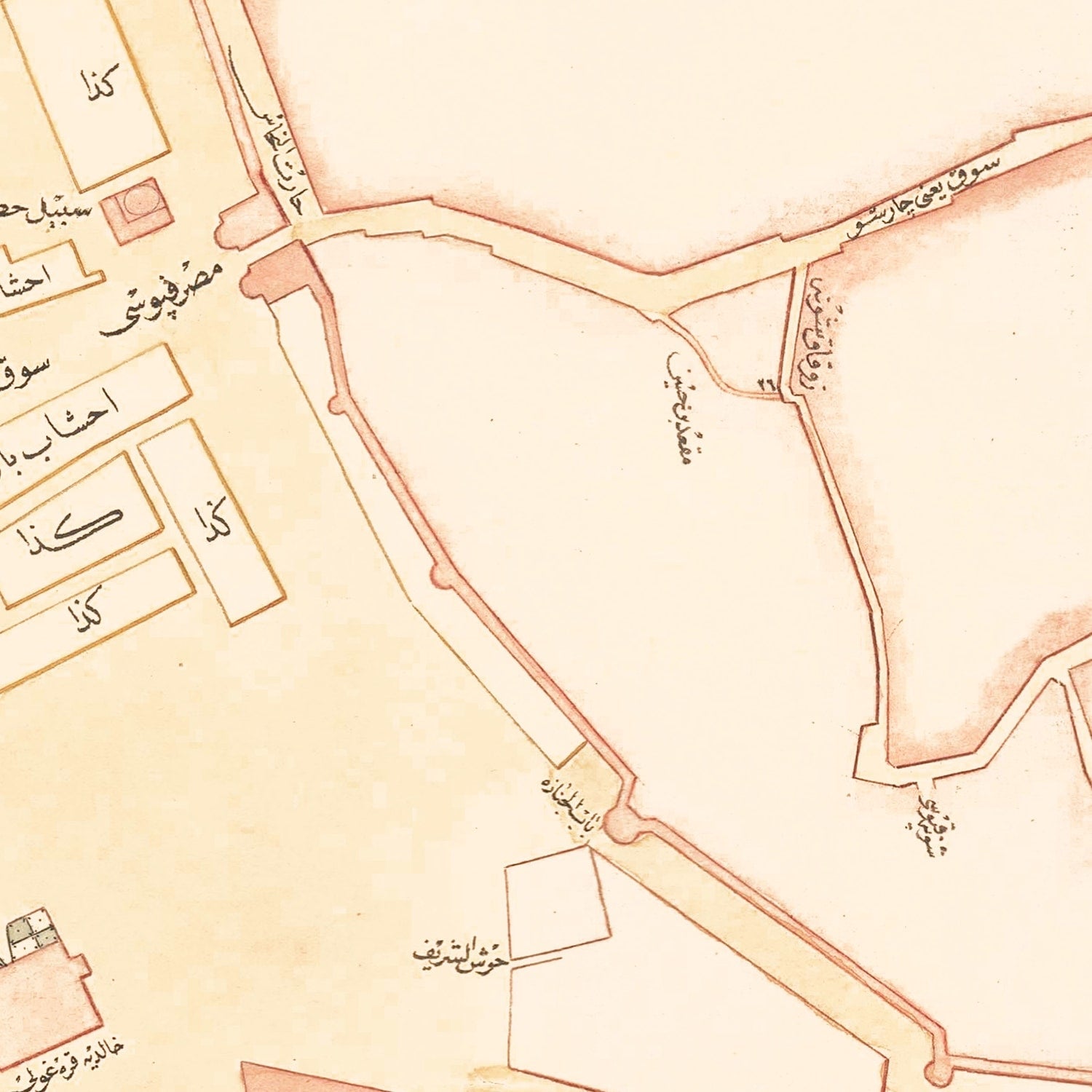 Vintage Map of Medina, Saudi Arabia 1880