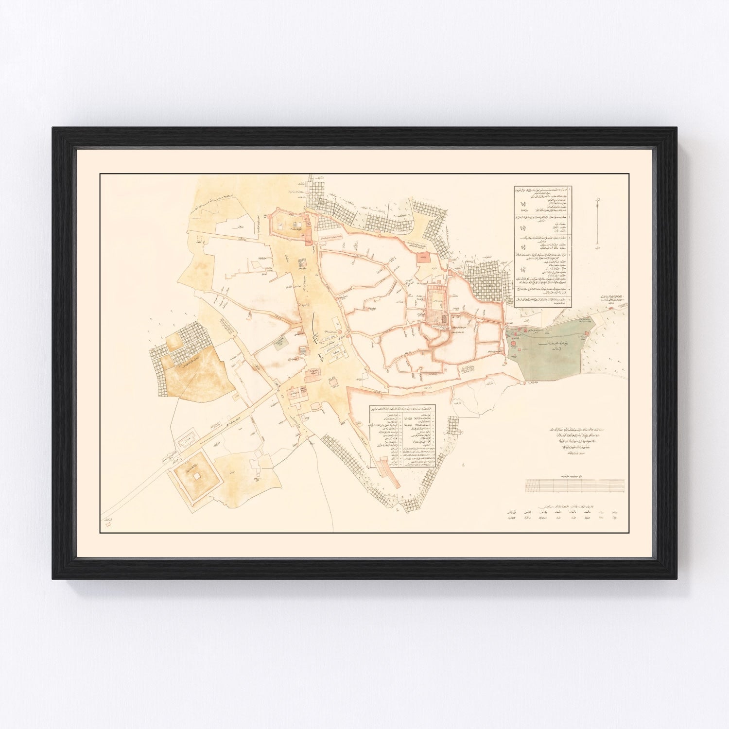Vintage Map of Medina, Saudi Arabia 1880