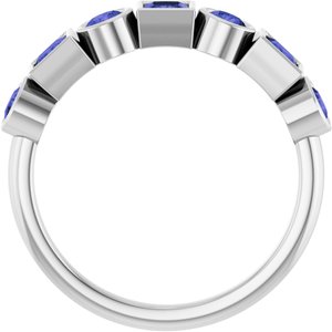 Sterling Silver Natural Iolite Stackable Ring