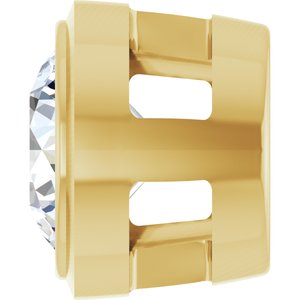 14K Yellow 1/4 CT Lab-Grown Diamond Slide Pendant