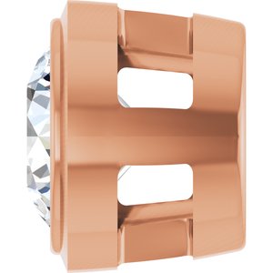 14K Rose 1/4 CT Natural Diamond Slide Pendant