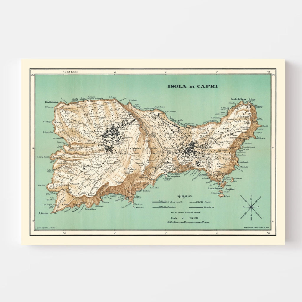 Vintage Capri Map 1930