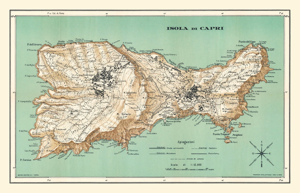 Vintage Capri Map 1930