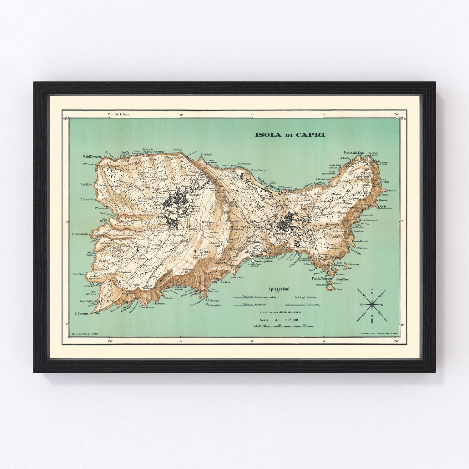 Vintage Capri Map 1930