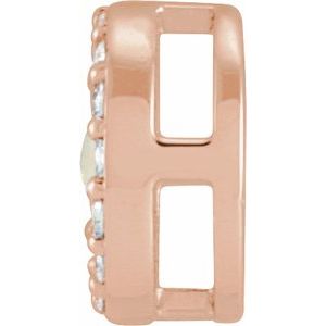 14K Rose Gold Natural White Opal  & .05 CTW Natural Diamond Halo-Style Pendant