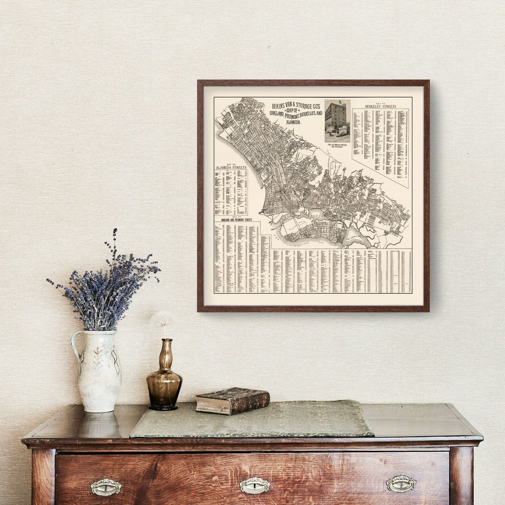Vintage Map of Oakland, California 1920