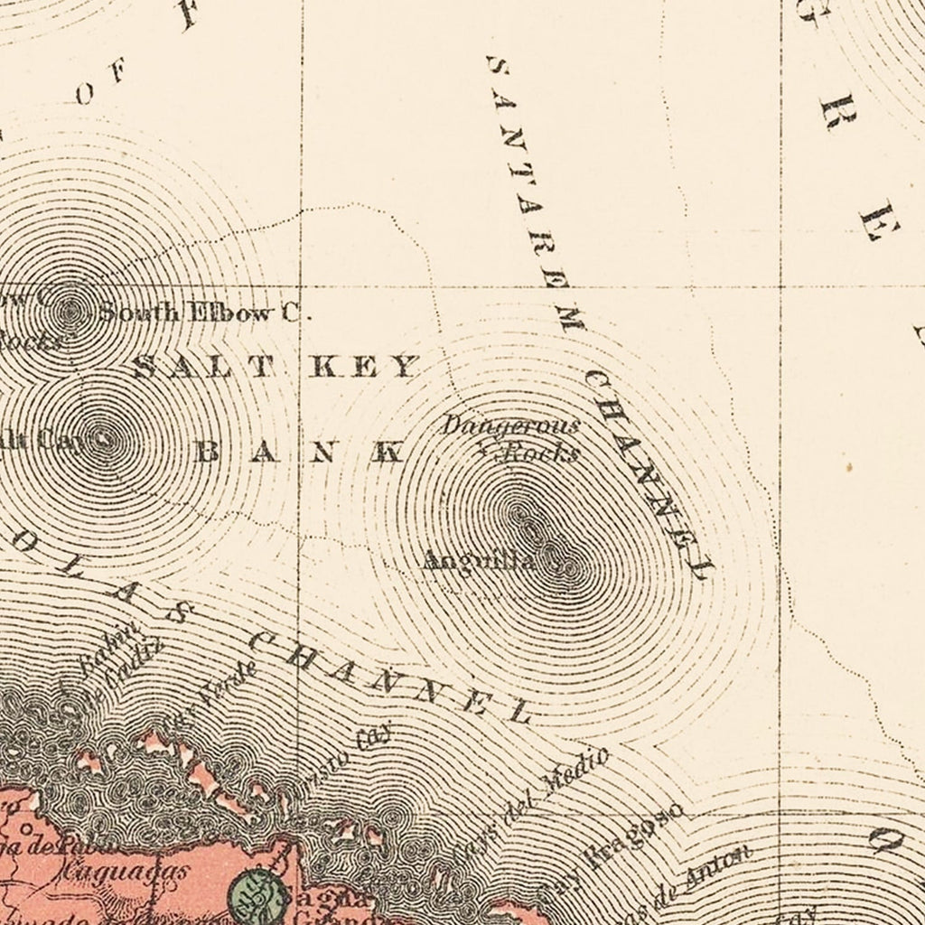 Vintage Map of Cuba 1898