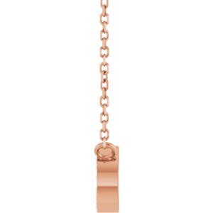 14K Rose Gold 1/10 CTW Natural Diamond Paperclip-Style 18" Necklace