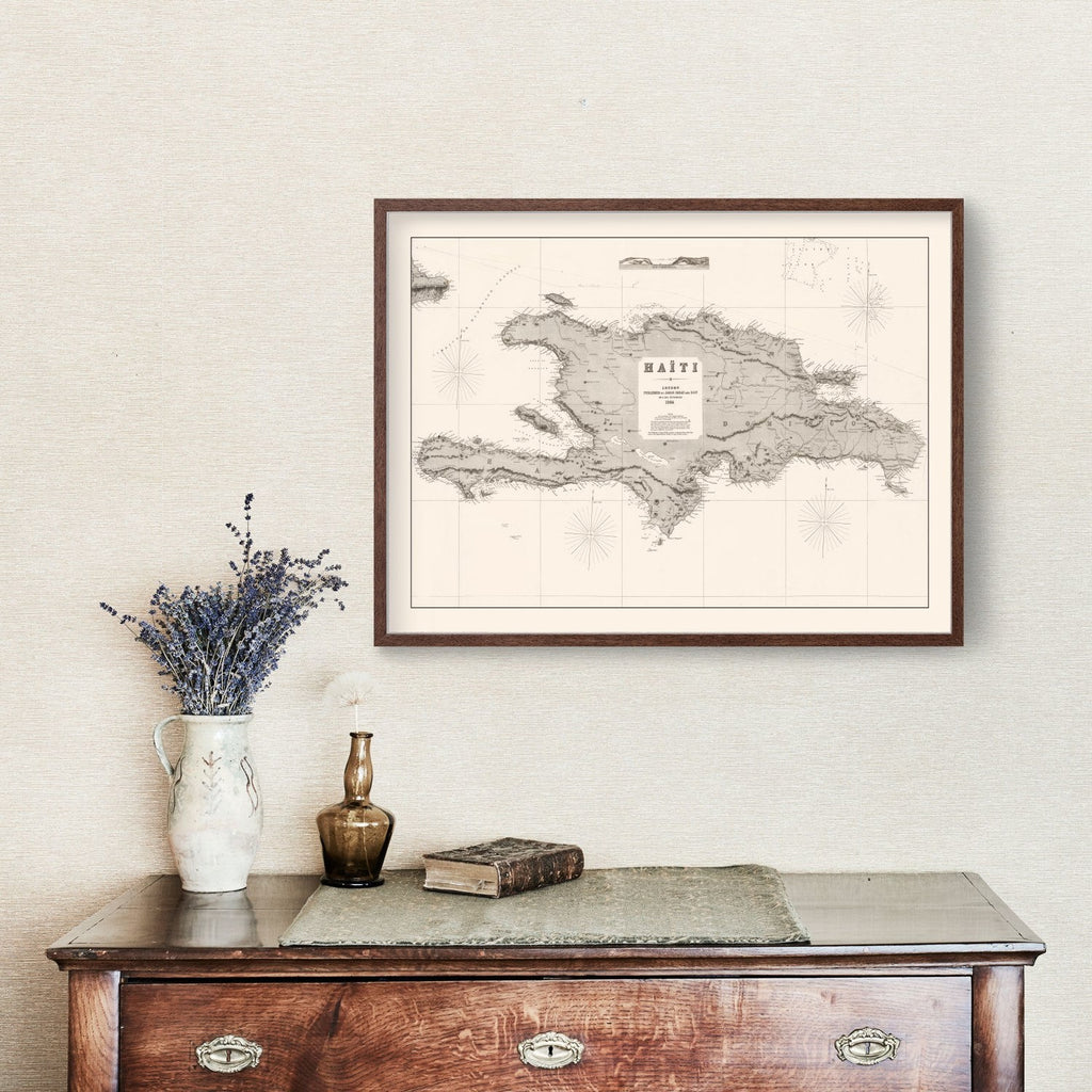 Vintage Map of Haiti 1864