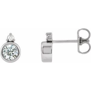 14K White Gold 4 mm 1/2 CTW Natural Diamond Earrings