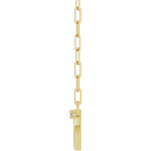14K Yellow Gold .05 CTW Natural Diamond Arch 18" Necklace