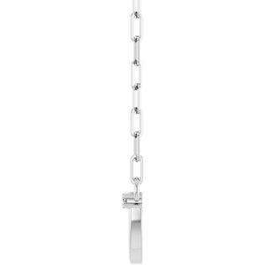 Sterling Silver .05 CTW Natural Diamond Arch 18" Necklace